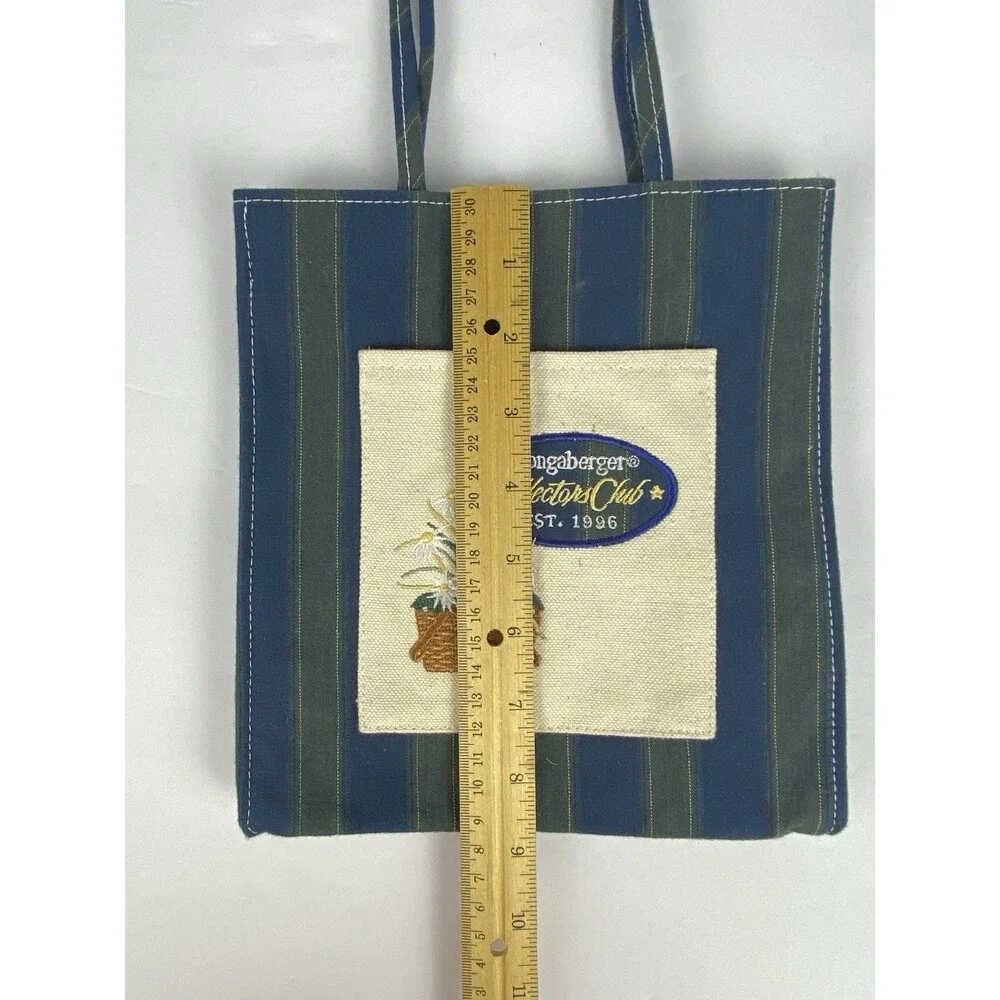 VINTAGE Longaberger Collectors Club 1996 Tote Bag Embroidered Pocket Homestead